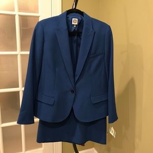 NWT Royal Blue Anne Klein skirt suit size 16